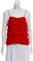 Thumbnail for your product : Lanvin Silk Ruffle-Trimmed Top