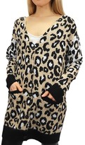Thumbnail for your product : RD Style Animal-Print V-Neck Cardigan