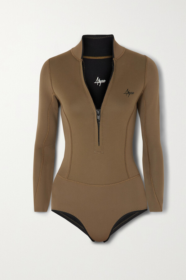 Abysse Lotte Neoprene Swimsuit Brown Shopstyle