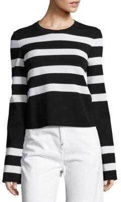 Calvin Klein Collection Karter Striped Long-Sleeve Top
