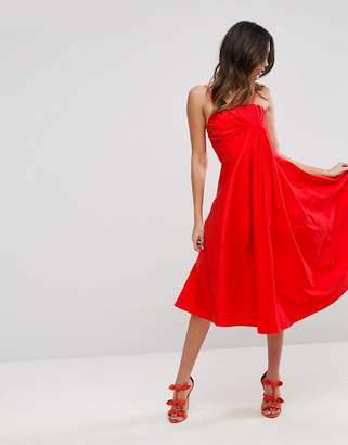 ASOS Premium Extreme Fold Midi Prom Dress