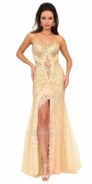 Thumbnail for your product : Atria Radial Patterned Sweetheart Evening Gowns