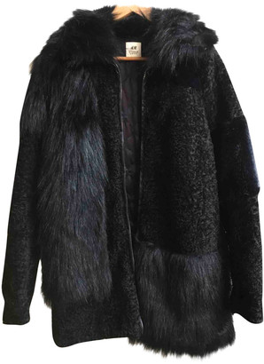 H&m Studio Blue Faux fur Coats