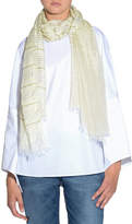 Thumbnail for your product : Eleventy Striped Fringed-End Scarf