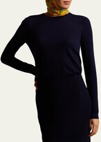 Thumbnail for your product : Ralph Lauren Collection Crewneck Long-Sleeve Cashmere Jersey Sweater