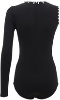 Thumbnail for your product : Area Embellished Asymmetric Sleeve Bodysuit