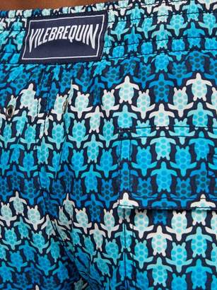 Vilebrequin Moorea Turtle-print Swim Shorts - Mens - Blue