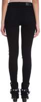 Thumbnail for your product : Amiri Leather Patch Biker Black Jeans