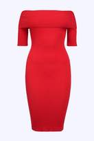 Thumbnail for your product : Next Womens Red Bardot Rib Dress