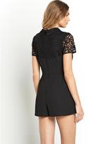 Thumbnail for your product : Love Label Scalloped Yoke Lace Playsuit