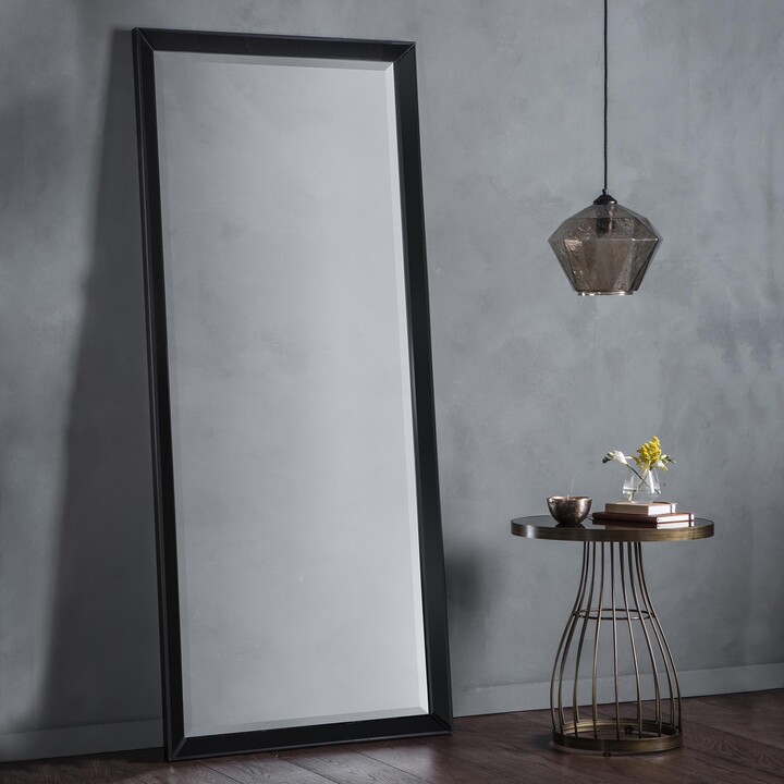 Dunelm Lyra Leaner Mirror, Black 178x76cm Black ShopStyle