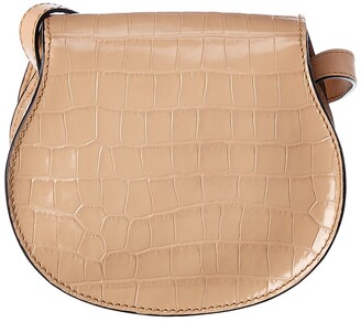 Chloé Marcie Mini Croc-Embossed Leather Shoulder Bag