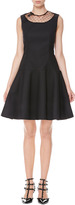 Thumbnail for your product : RED Valentino Drop-Waist Mesh-Neck Dress