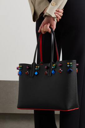 CHRISTIAN LOUBOUTIN Cabata small embellished textured-leather tote