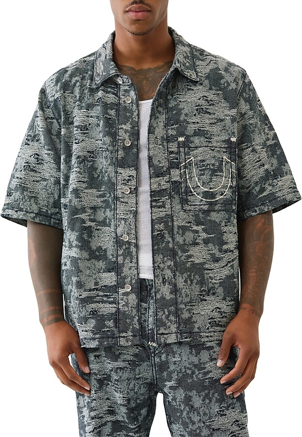 True Religion Super T Oversized Fit Denim Shirt