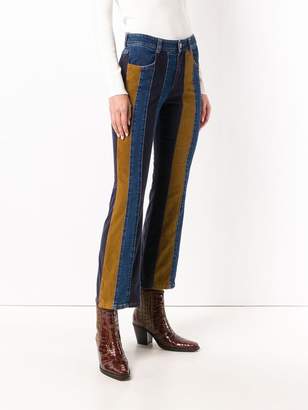 See by Chloe striped flare trousers