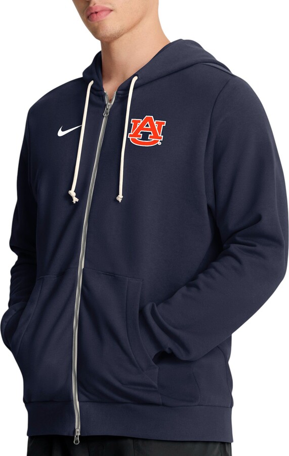 Nike Men's Auburn Tigers College Navy Dri-FIT Sideline Full-Zip Hoodie, Small, Blue