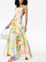 Thumbnail for your product : Rosie Assoulin Million Pleats printed maxi dress