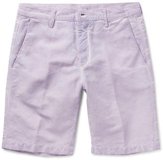 Massimo Alba Vela Slim-Fit Watercolour-Dyed Linen and Cotton-Blend Shorts