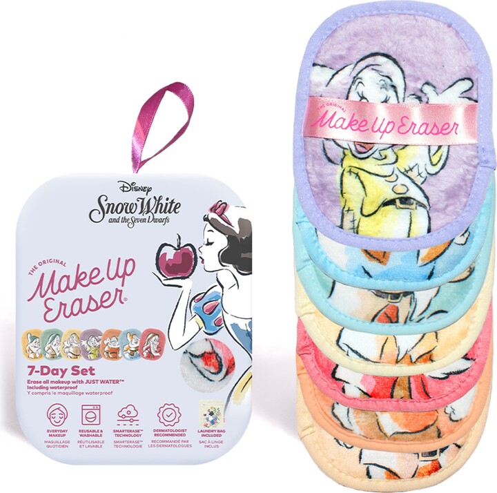 The Original MakeUp Eraser x Disney® Snow White 7-Day Reusable Makeup Eraser Set with Laundry Bag