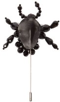 Thumbnail for your product : 4 Moncler Simone Rocha - Spider Beaded Brooch - Black