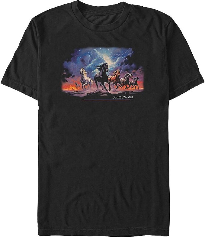Big & Tall South Dakota Wild Horses Graphic Tee