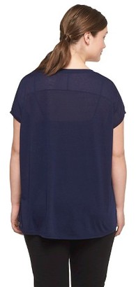 Xhilaration Womens Plus Size Sleep Tee Shirt Oxford Blue