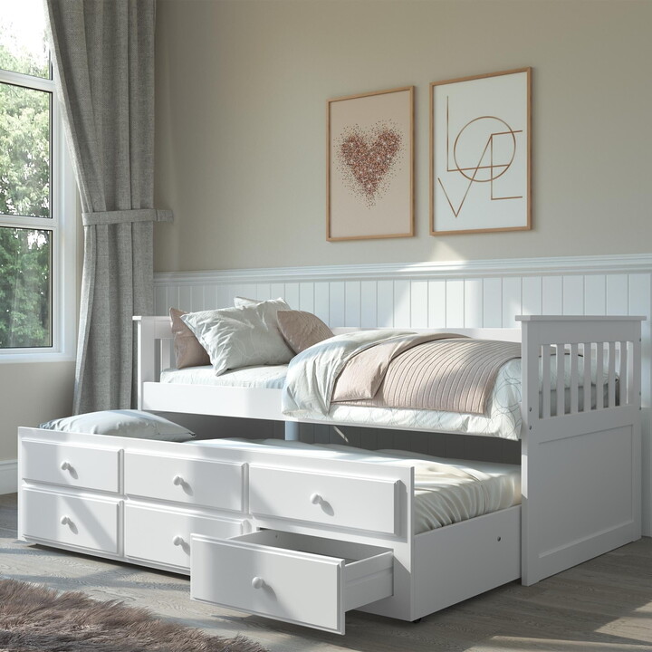 Bed Bath & Beyond Andy Daybed with Storage and Trundle White