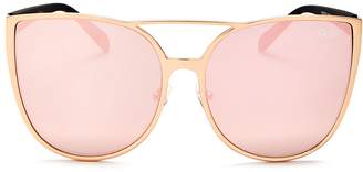 Quay Women's Sorority Princess Mirrored Cat Eye Sunglasses, 60mm