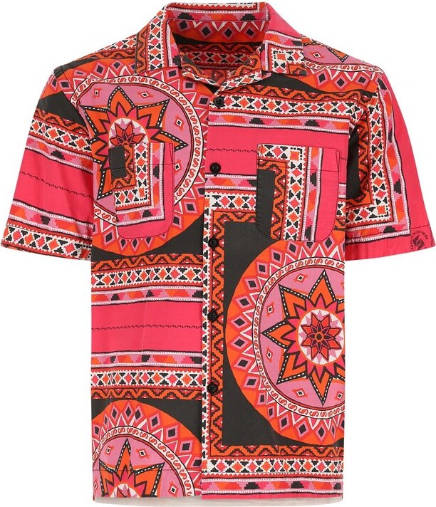 Sacai Geometric Printed Short-Sleeved Shirt - ShopStyle