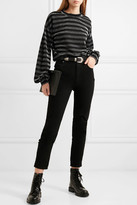 Thumbnail for your product : RtA Magnus Striped Lurex Sweatshirt - Black
