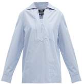 Thumbnail for your product : A.P.C. Roma Striped Oversized Cotton Shirt - Womens - Blue White