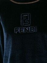 Thumbnail for your product : Fendi Pre-Owned Logo Embossed Velour Sweater