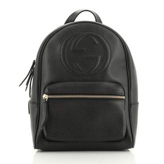 Gucci Soho Black Leather Backpacks