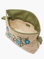 Thumbnail for your product : Loewe Flamenco Embroidered Anagram-jacquard Canvas Bag - Green Multi