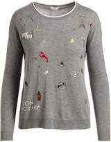 Thumbnail for your product : Joie Eloisa B Crewneck Long-Sleeve Sweater w/ Embroidery