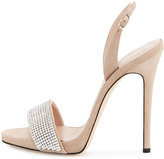 Thumbnail for your product : Giuseppe Zanotti Coline Crystal 110mm Sandal, Pallido