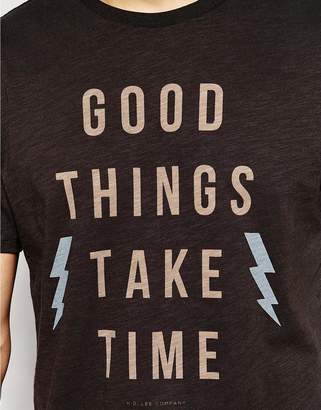 Lee T-Shirt Slub Good Things Take Time Print
