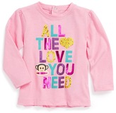 Thumbnail for your product : Paul Frank 'All the Love You Need' Tee (Baby Girls)