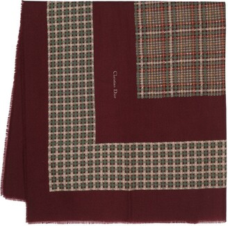 Christian Dior Pre-Owned Plaid Wool Scarf