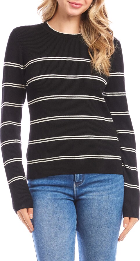 Karen Kane Stripe Rib Sweater