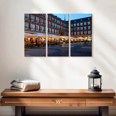 Ebern Designs Nicci Plaza Mayor Night Ambiance