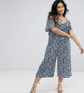 Thumbnail for your product : Diya Plus Culotte Jumpsuit With Frill Detail And Cold Shoulder