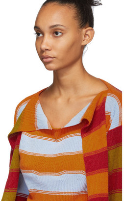 KIKO KOSTADINOV Multicolor Striped Pistolera Scarf Sweater