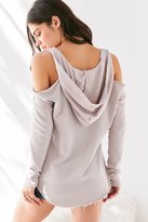 Thumbnail for your product : Truly Madly Deeply Open Shoulder Hoodie Sweatshirt