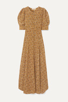 Thumbnail for your product : DÔEN Asymmetric Floral-print Silk Crepe De Chine Maxi Dress