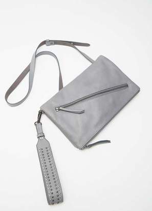 Mint Velvet Abbie Grey Studded Leather Bag