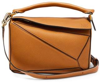 Loewe Puzzle Small Grained Leather Cross Body Bag - Womens - Tan