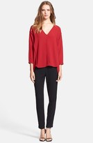 Thumbnail for your product : Halston Three Quarter Sleeve V-Neck Top