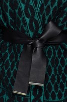 Thumbnail for your product : Escada Leather Belted Jacquard Knit Cardigan